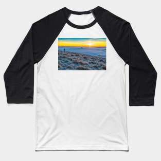 A cloud inversion sunrise on Mam Tor, Derbyshire Peak District, UK Baseball T-Shirt